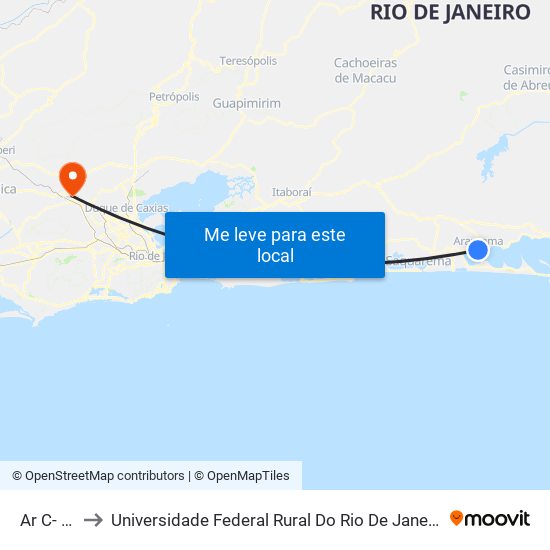 Ar C- 02 Ida to Universidade Federal Rural Do Rio De Janeiro, Instituto Multidisciplinar map