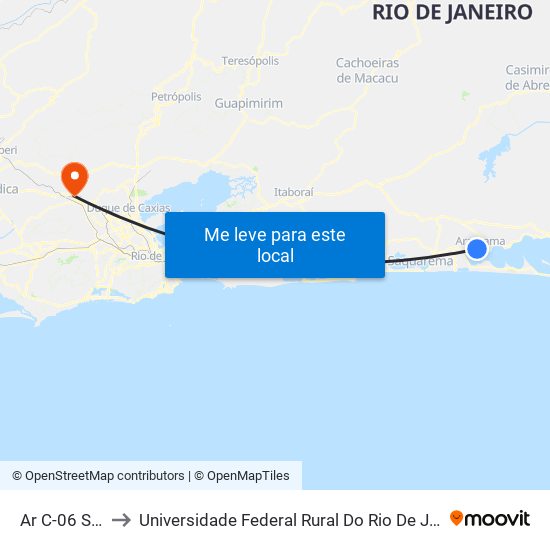 Ar C-06 Sentido Ida to Universidade Federal Rural Do Rio De Janeiro, Instituto Multidisciplinar map