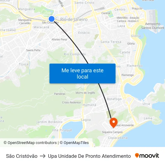 São Cristóvão to Upa Unidade De Pronto Atendimento map