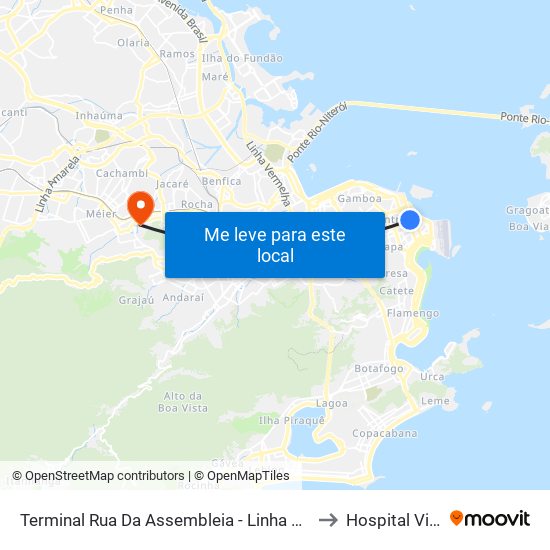 Terminal Rua Da Assembleia - Linha 2114 to Hospital Vital map