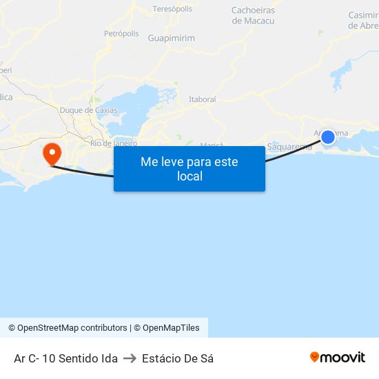 Ar C- 10 Sentido Ida to Estácio De Sá map