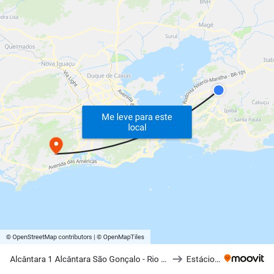 Alcântara 1 Alcântara São Gonçalo - Rio De Janeiro 24452 Brasil to Estácio De Sá map