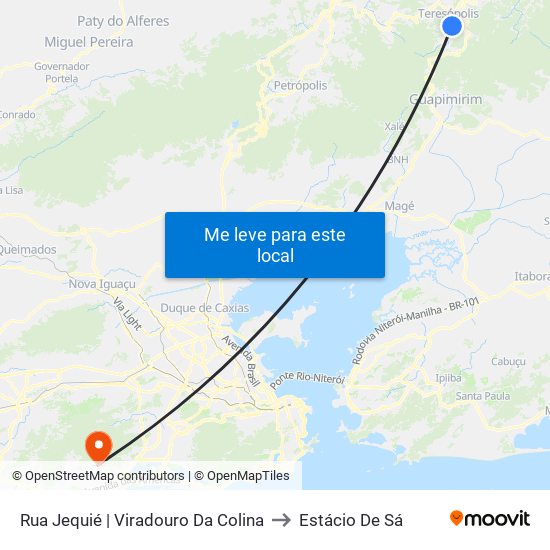 Rua Jequié | Viradouro Da Colina to Estácio De Sá map