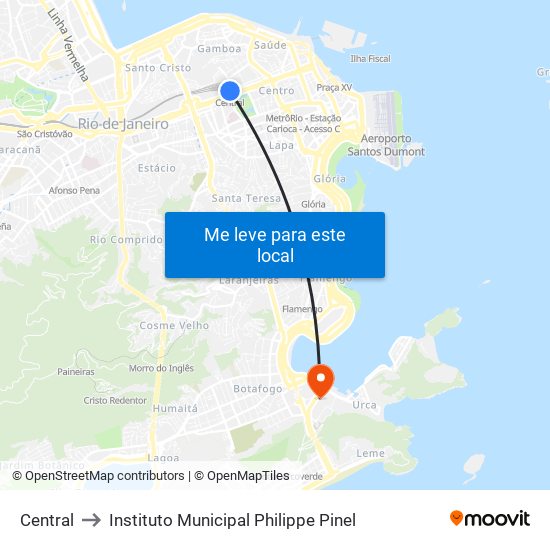 Central to Instituto Municipal Philippe Pinel map