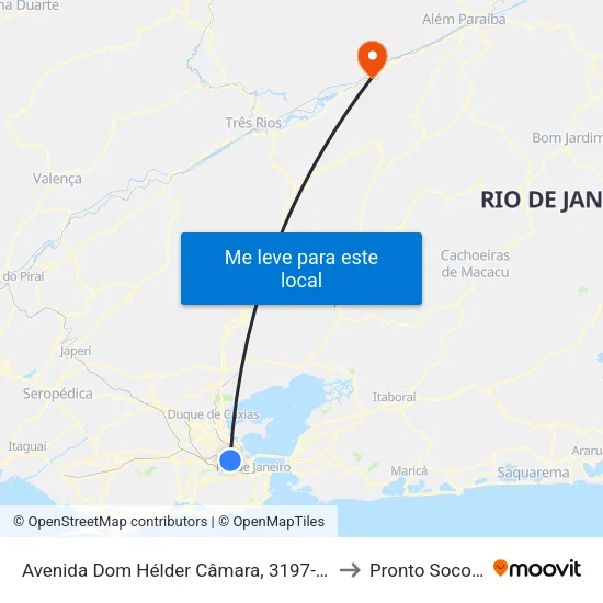 Avenida Dom Hélder Câmara, 3253 to Pronto Socorro map