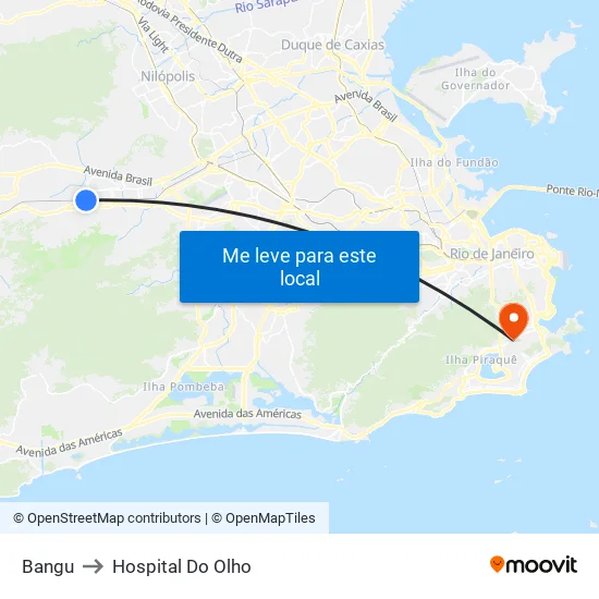 Bangu to Hospital Do Olho map