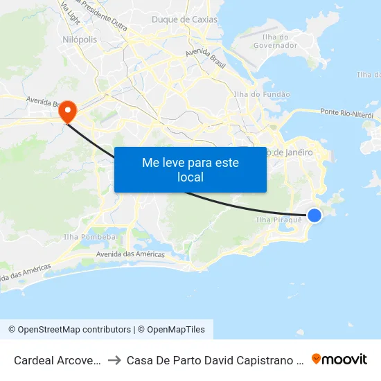 Cardeal Arcoverde to Casa De Parto David Capistrano Filho map