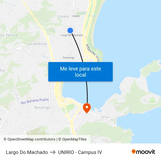 Largo Do Machado to UNIRIO - Campus IV map