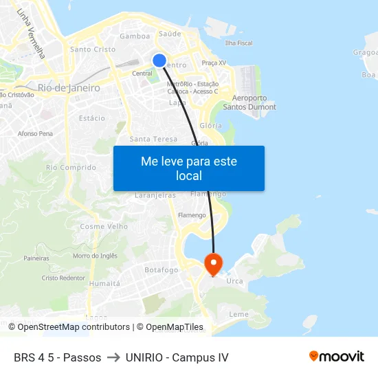 BRS 4 5 - Passos to UNIRIO - Campus IV map