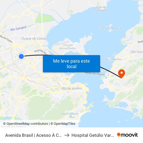 Avenida Brasil | Acesso À Coelho Neto to Hospital Getúlio Vargas Filho map