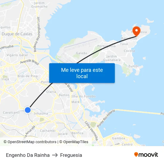 Engenho Da Rainha to Freguesia map
