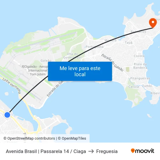 Avenida Brasil | Passarela 14 / Ciaga to Freguesia map