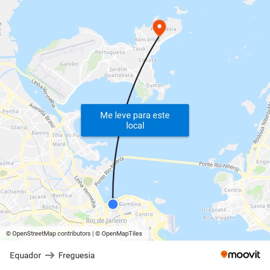 Equador to Freguesia map