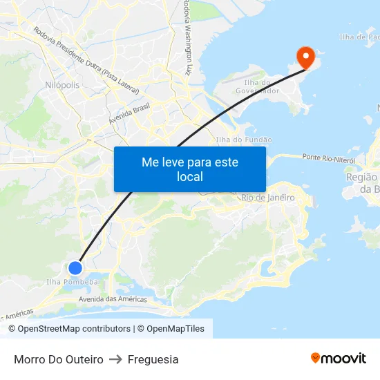 Morro Do Outeiro to Freguesia map