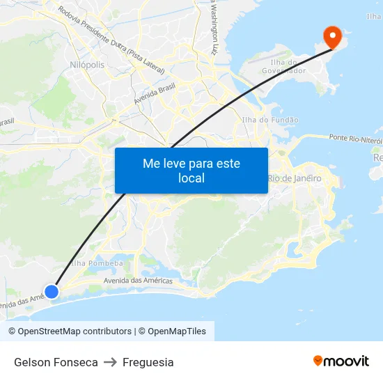Gelson Fonseca to Freguesia map