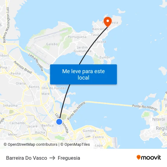 Barreira Do Vasco to Freguesia map