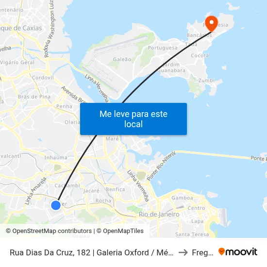 Rua Dias Da Cruz, 182 | Galeria Oxford / Méier Off-Shopping / Imperator to Freguesia map