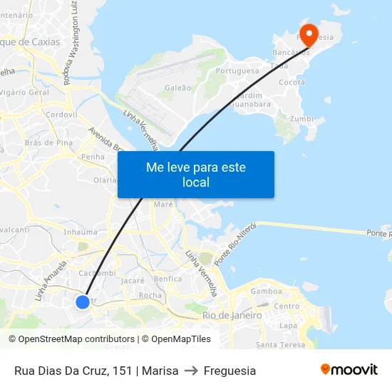 Rua Dias Da Cruz, 151 | Marisa to Freguesia map