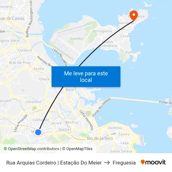 Rua Arquias Cordeiro | Estação Do Meier to Freguesia map