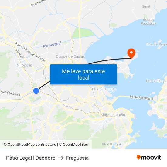 Pátio Legal | Deodoro to Freguesia map