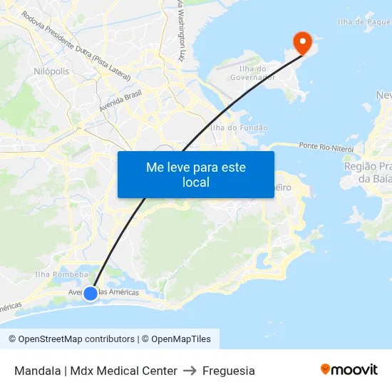 Mandala | Mdx Medical Center to Freguesia map