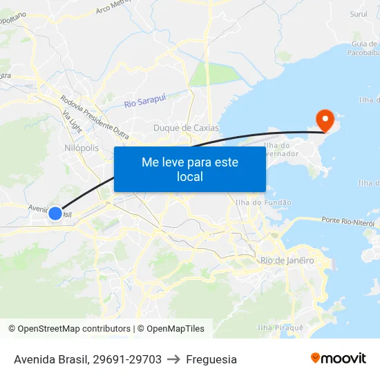 Avenida Brasil, 29691-29703 to Freguesia map