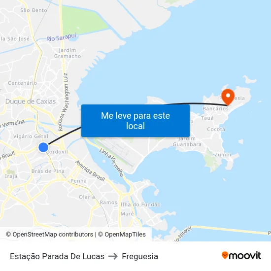 Estação Parada De Lucas to Freguesia map