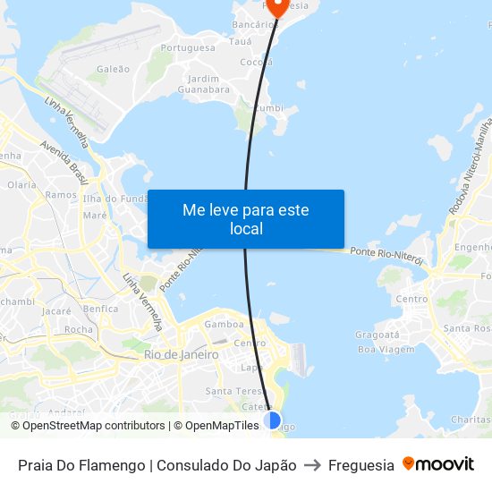 Praia Do Flamengo | Consulado Do Japão to Freguesia map