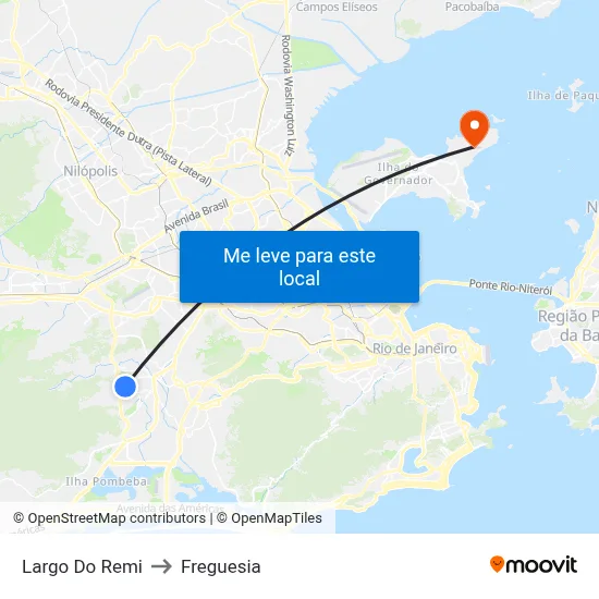 Largo Do Remi to Freguesia map
