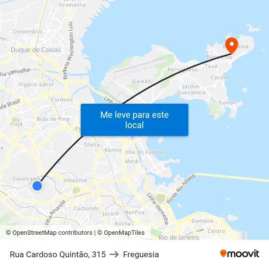 Rua Cardoso Quintão, 315 to Freguesia map