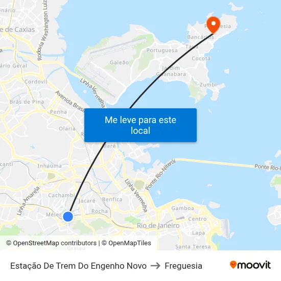 Estação De Trem Do Engenho Novo to Freguesia map