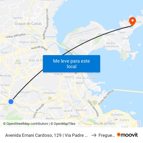 Avenida Ernani Cardoso, 129 | Via Padre Telêmaco to Freguesia map