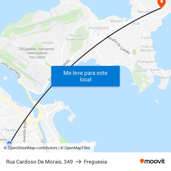 Rua Cardoso De Morais, 349 to Freguesia map