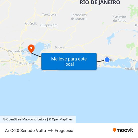 Ar C-20 Sentido Volta to Freguesia map