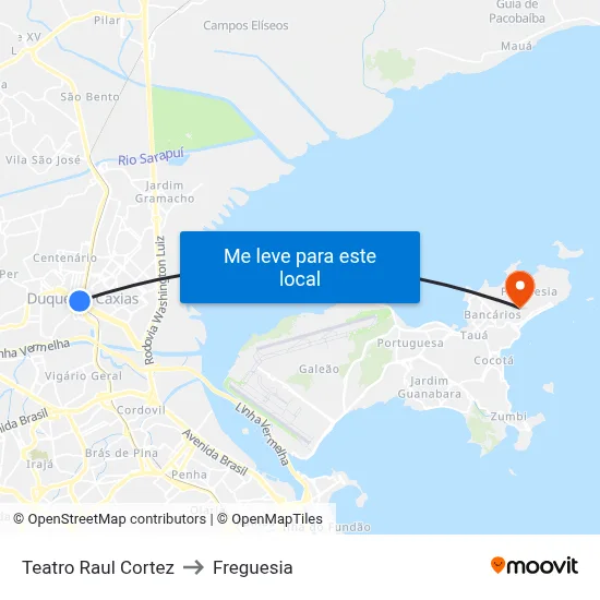 Teatro Raul Cortez to Freguesia map