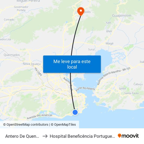 Antero De Quental para Hospital Beneficência Portuguesa de transporte ...