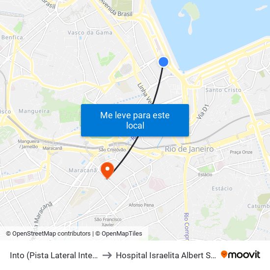 Into (Pista Lateral Interna) to Hospital Israelita Albert Sabin map
