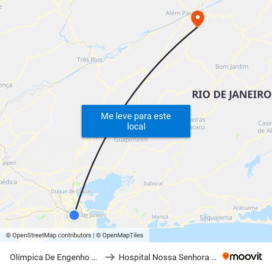 Olímpica De Engenho De Dentro to Hospital Nossa Senhora do Carmo map