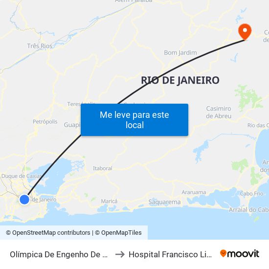Olímpica De Engenho De Dentro to Hospital Francisco Limongi map