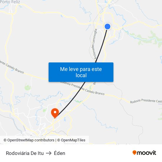 Rodoviária De Itu to Éden map