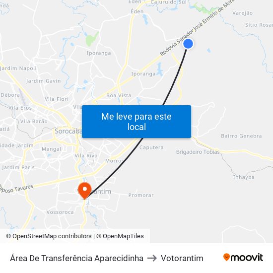 Área De Transferência Aparecidinha to Votorantim map