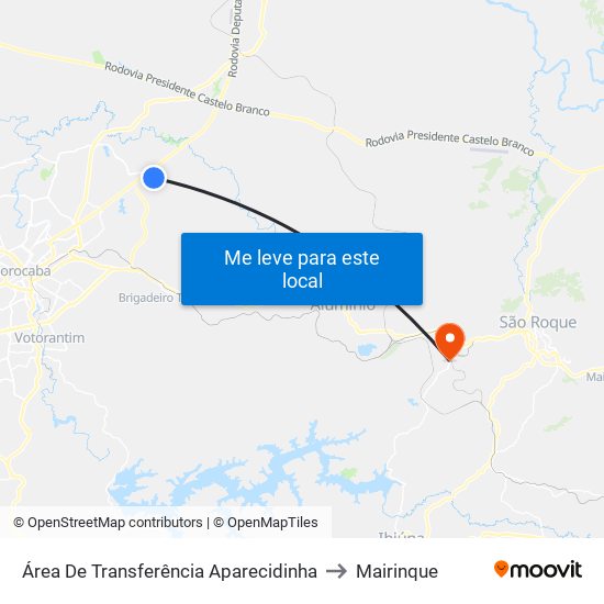 Área De Transferência Aparecidinha to Mairinque map