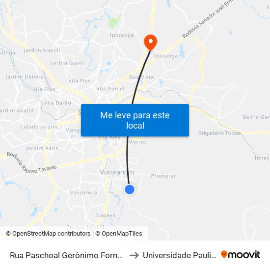 Rua Paschoal Gerônimo Fornazari to Universidade Paulista map