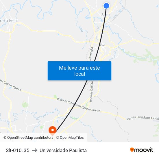 Slt-010, 35 to Universidade Paulista map