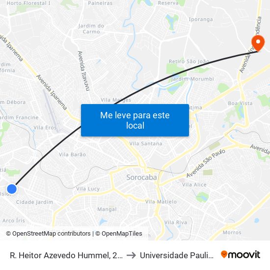 R. Heitor Azevedo Hummel, 238 to Universidade Paulista map