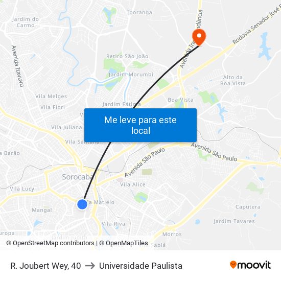 R. Joubert Wey, 40 to Universidade Paulista map