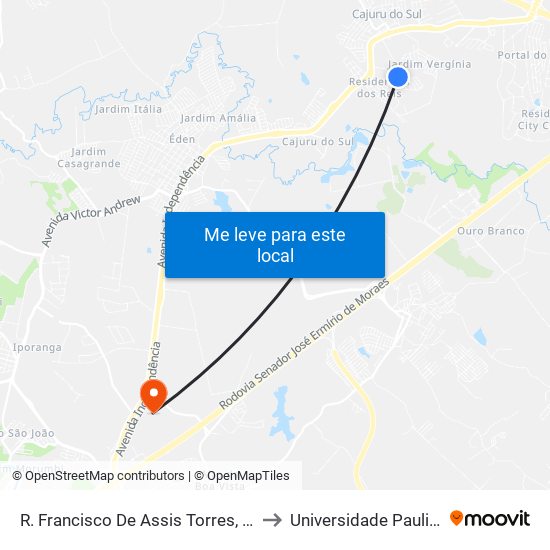 R. Francisco De Assis Torres, 239 to Universidade Paulista map