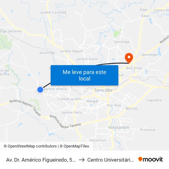 Av. Dr. Américo Figueiredo, 5470 Sn 470 to Centro Universitário Facens map