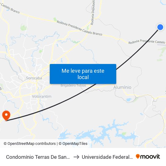 Condomínio Terras De Santa Maria Rua 02 Casa 109 - 02 Itu - SP Brasil to Universidade Federal De São Carlos - Campus Sorocaba map