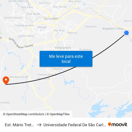 Est. Mário Trettel, Sem Ref. to Universidade Federal De São Carlos - Campus Sorocaba map